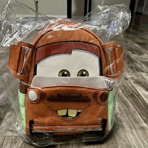 Brand New Loungefly mini backpack tow mater cars